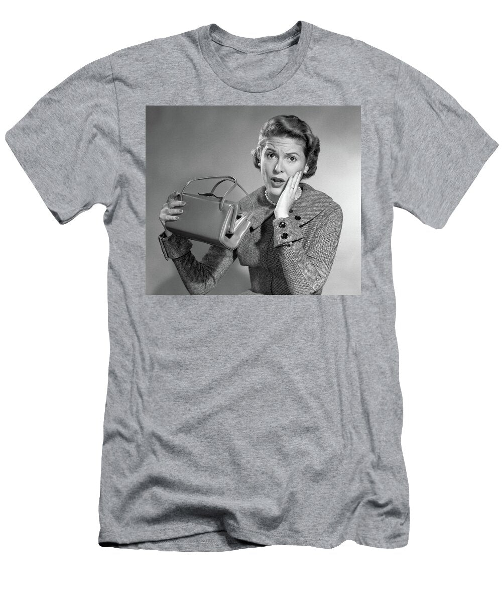 1950s Broke Woman Surprised Facial Vintage Images T-Shirt