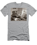 1950s Exhausted Female Slumped in Chair Vintage Images T-Shirt