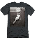 1950s Exhausted Woman Wearing White Vintage Images T-Shirt