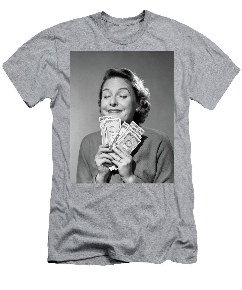 1950s Portrait of Woman Smiling Vintage Images T-Shirt