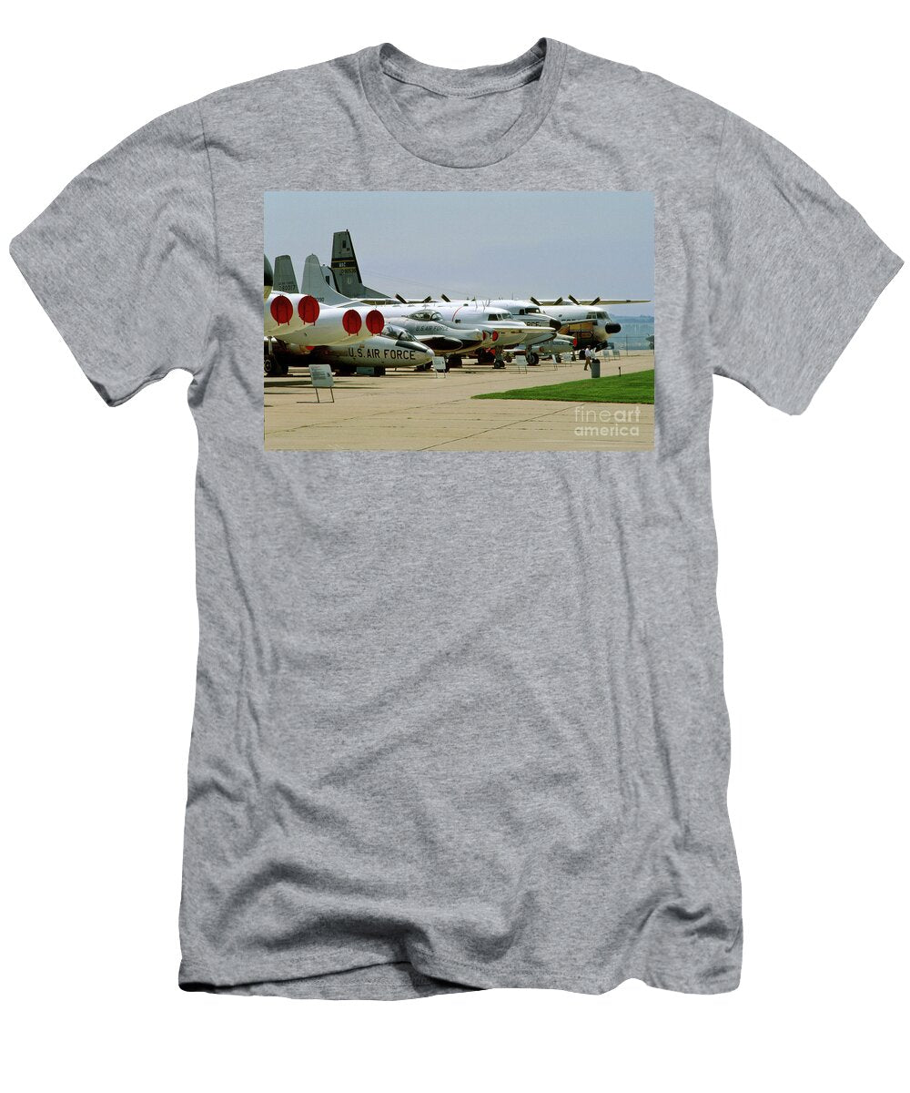 1950s Usaf Aircraft in a Line Up Wernher Krutein T-Shirt
