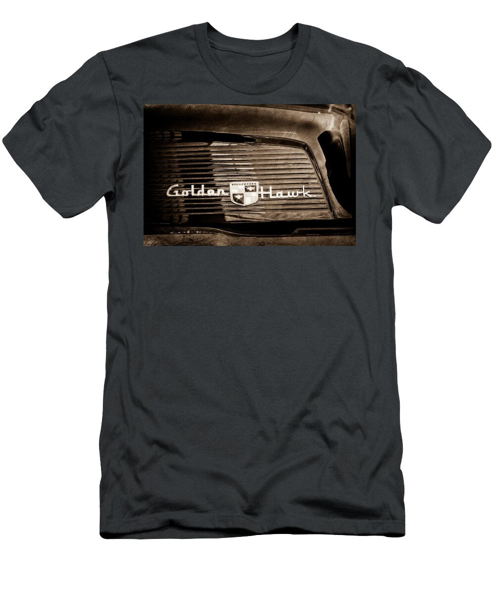 1957 Studebaker Golden Hawk Supercharged Sports Coupe Emblem 0756s Jill Reger T-Shirt
