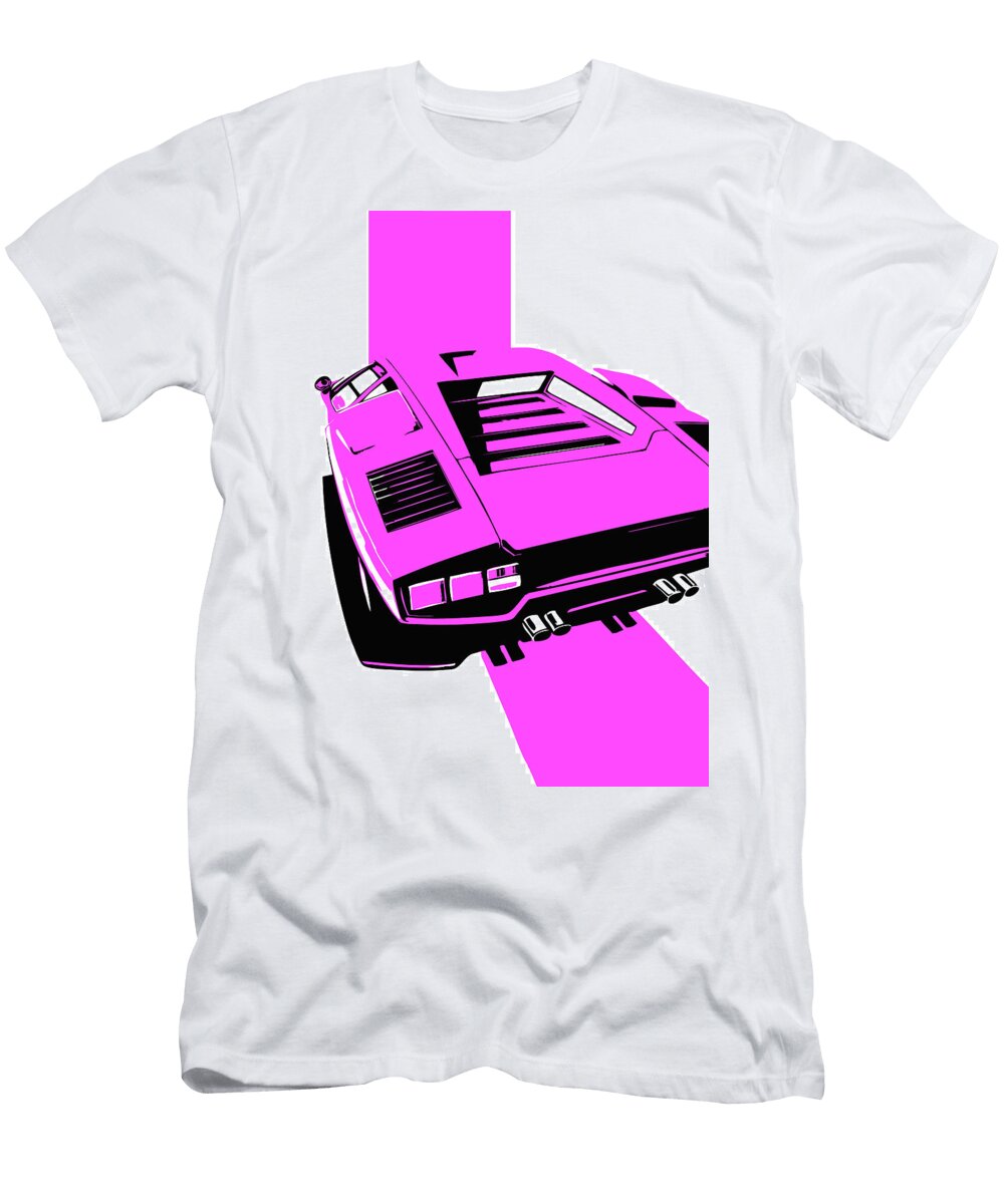 196 Lamborghini Countach Classic Italian Supercar Thespeedart T-Shirt