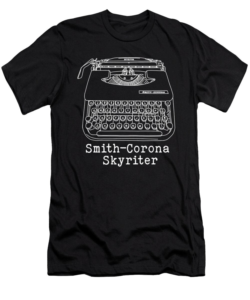 1960 Smith Corona Skyriter White Line Drawing Lance Gambis Art T-Shirt