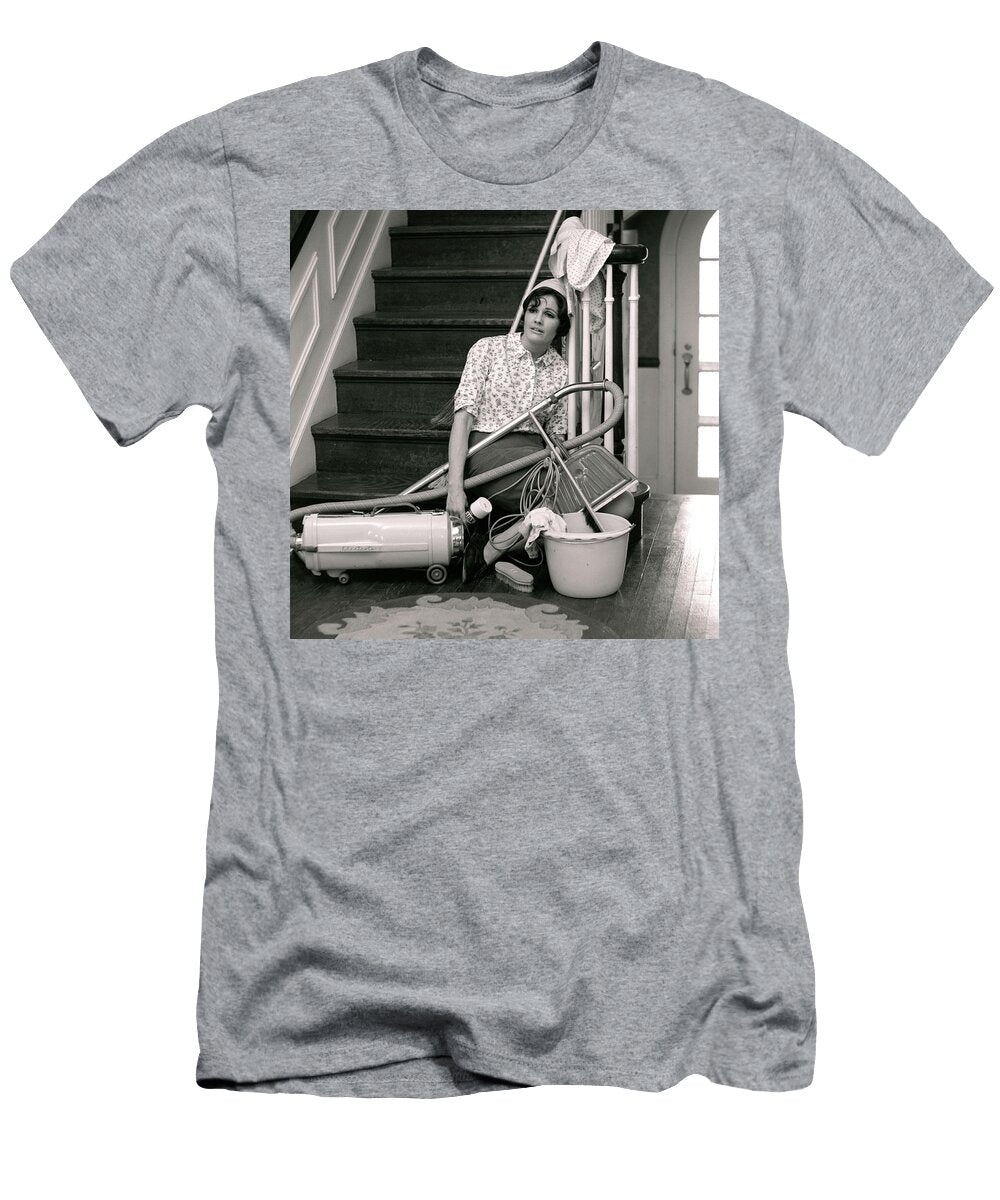 1960s 1970s Exhausted Housewife Sitting Vintage Images T-Shirt
