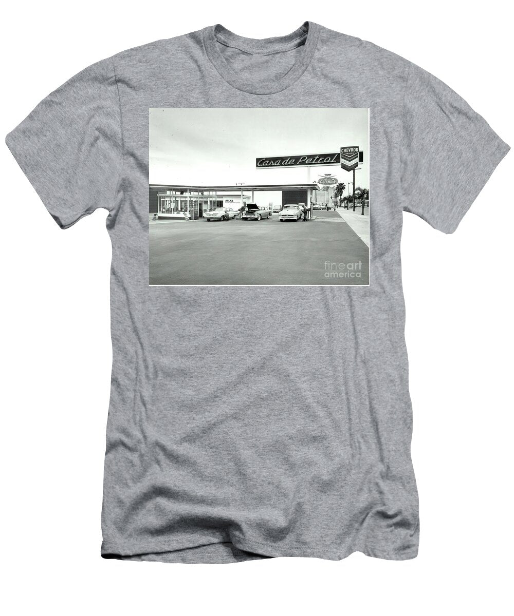 1960s Chevron Carade Petrol Gas Station Retrographs T-Shirt