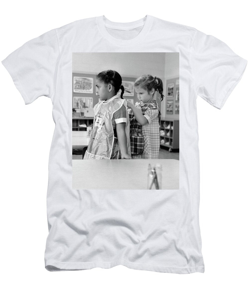 1960s Grade School Girl in Classroom Vintage Images T-Shirt