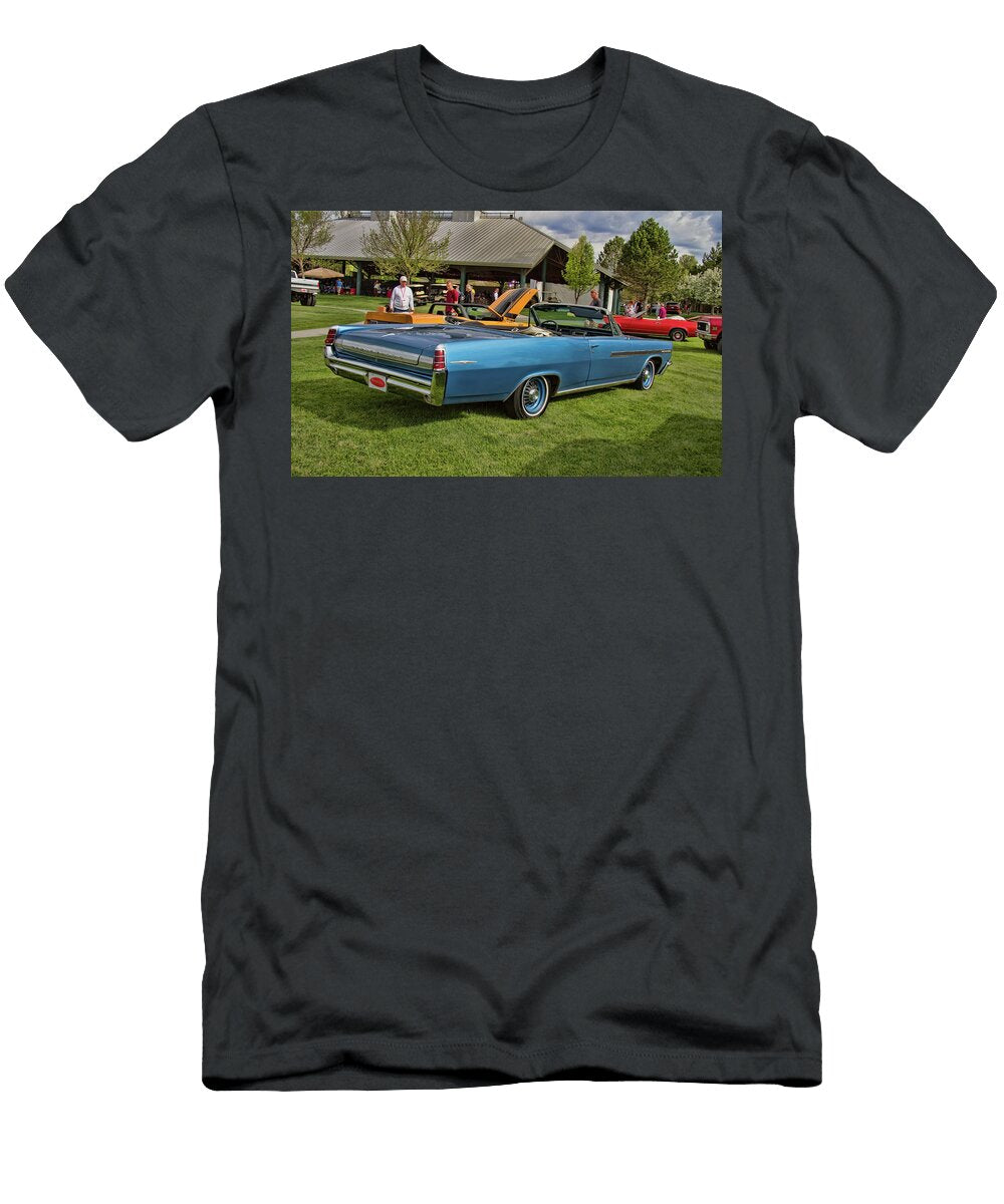 1963 Pontiac Bonneville Blue Convertible Nick Gray T-Shirt