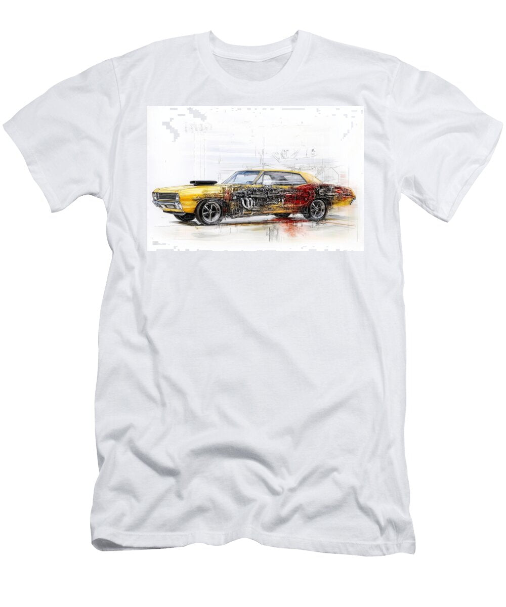 1967 Pontiac Gto Renaissance Sketch Frederick Vellani T-Shirt