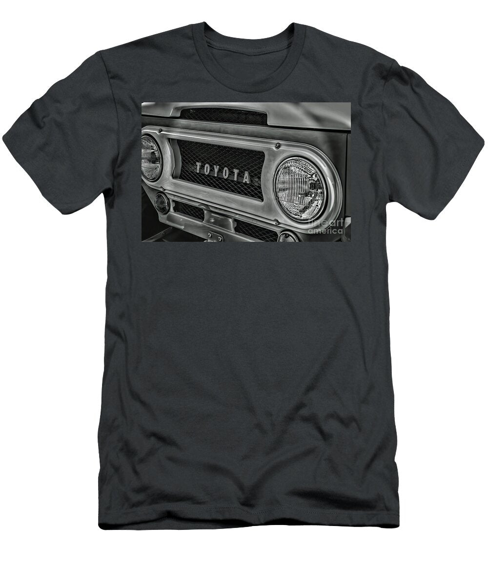 1967 Toyota Land Cruiser Logo Black and White Nick Gray T-Shirt