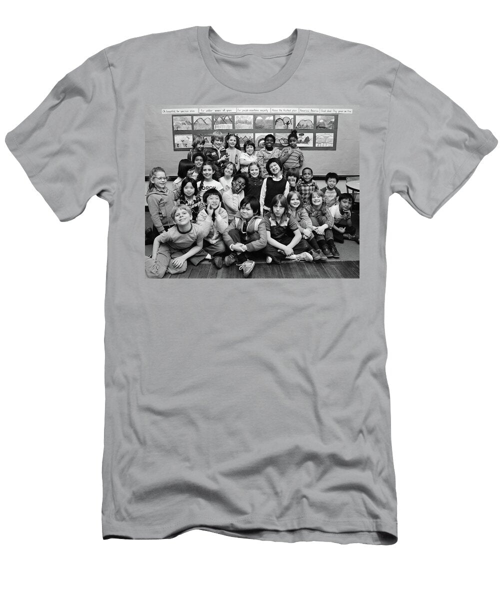 1980s Group Portrait of Grade School Vintage Images T-Shirt