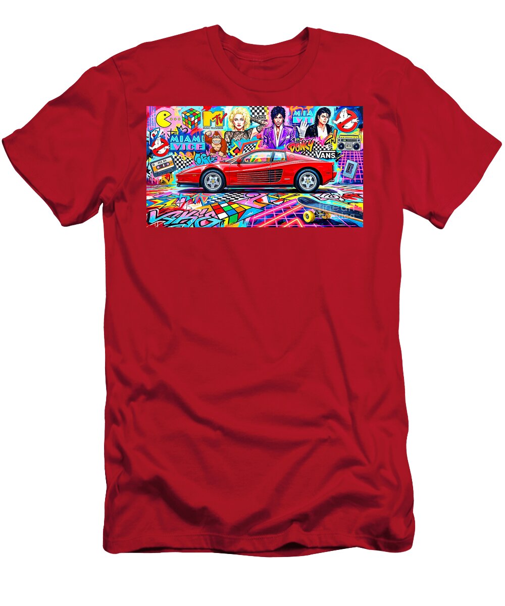 1984 Ferrari Testarossa 80s Nostalgia Automotive Art 20260511k Wingsdomain Art and Photography T-Shirt
