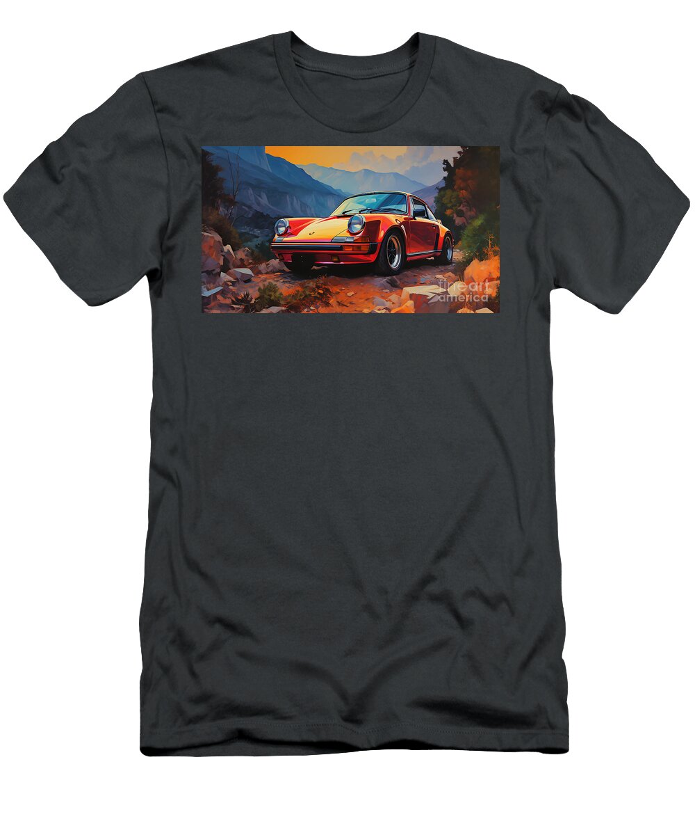 1991 Porsche 911 Turbo 36l I6 Turbocharged By Asar Studios Celestial Images T-Shirt