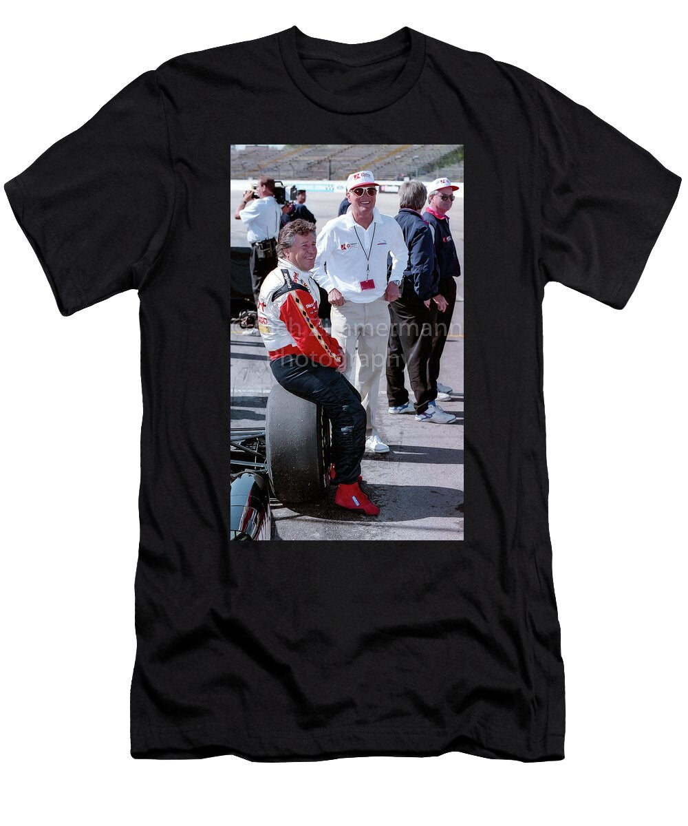 1993 Mario Andretti and Paul Newman Rich Zimmermann T-Shirt