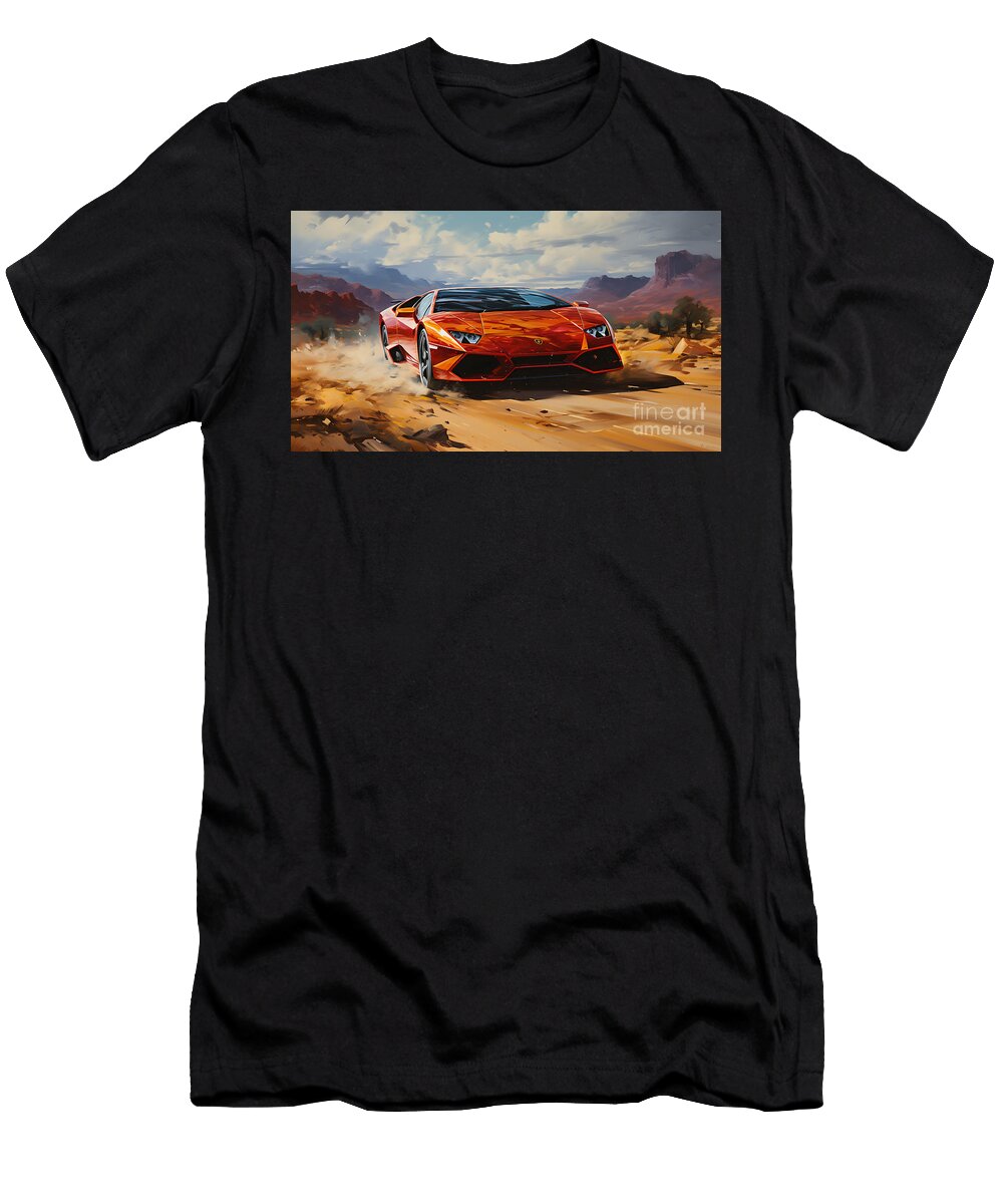 1995 Lamborghini Diablo Vt 57l V12 Supercar By Asar Studios Celestial Images T-Shirt