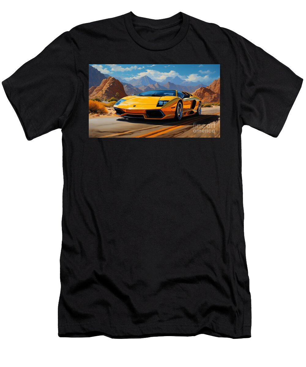 2 1988 Lamborghini Diablo 57l V12 Supercar Stun By Asar Studios Celestial Images T-Shirt