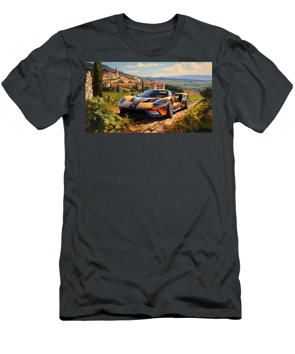 2 2015 Ford Gt 35l V6 Twin Turbocharged Mid Engi By Asar Studios Celestial Images T-Shirt