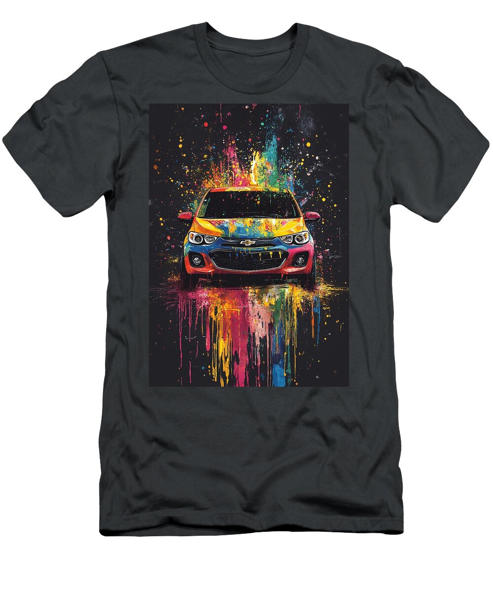 2 Abstract Vehicle Design Chevrolet Sonic Colorful Car Art Merssi Norely T-Shirt