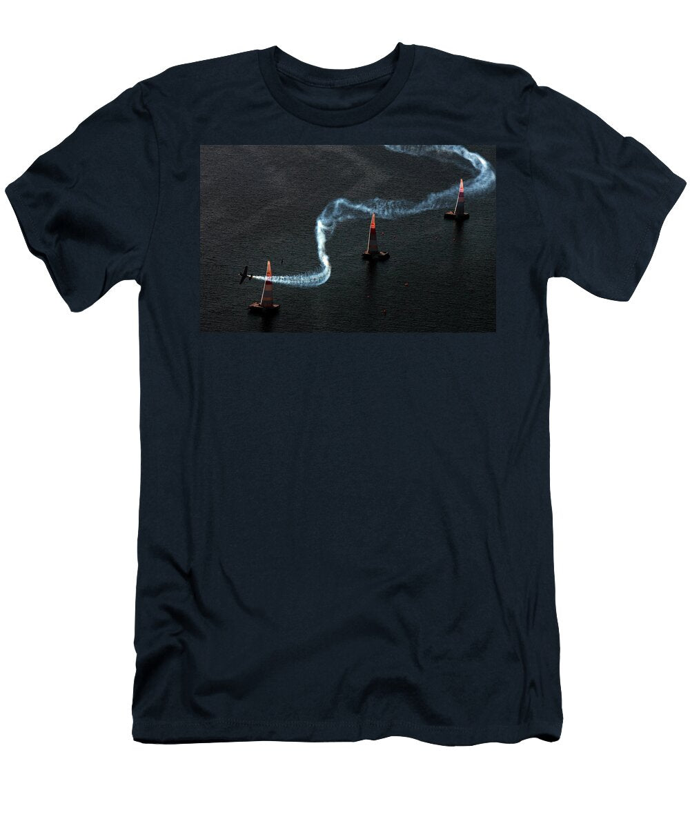 2 Airplane Race Over Water Robert Benson T-Shirt