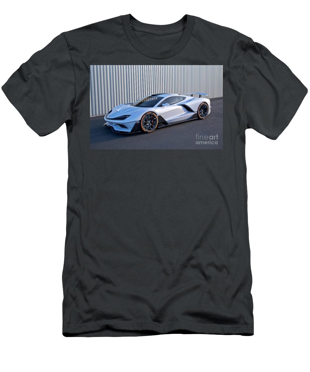 2 American Hypercar White Aria Fxe Supercharged 62l V8 Engine Vladyslav Shapovalenko T-Shirt
