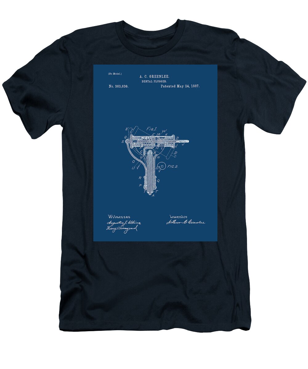 2 Antique Dental Plugger Patent 1887 Mountain Dreams T-Shirt