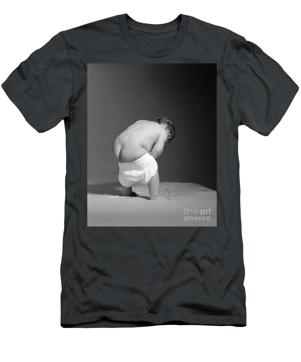 2 Baby with Diaper Falling Down C1960s H Armstrong Robertsclassicstock T-Shirt