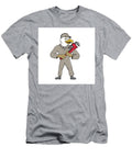 2 Bald Eagle Plumber Monkey Wrench Cartoon Aloysius Patrimonio T-Shirt