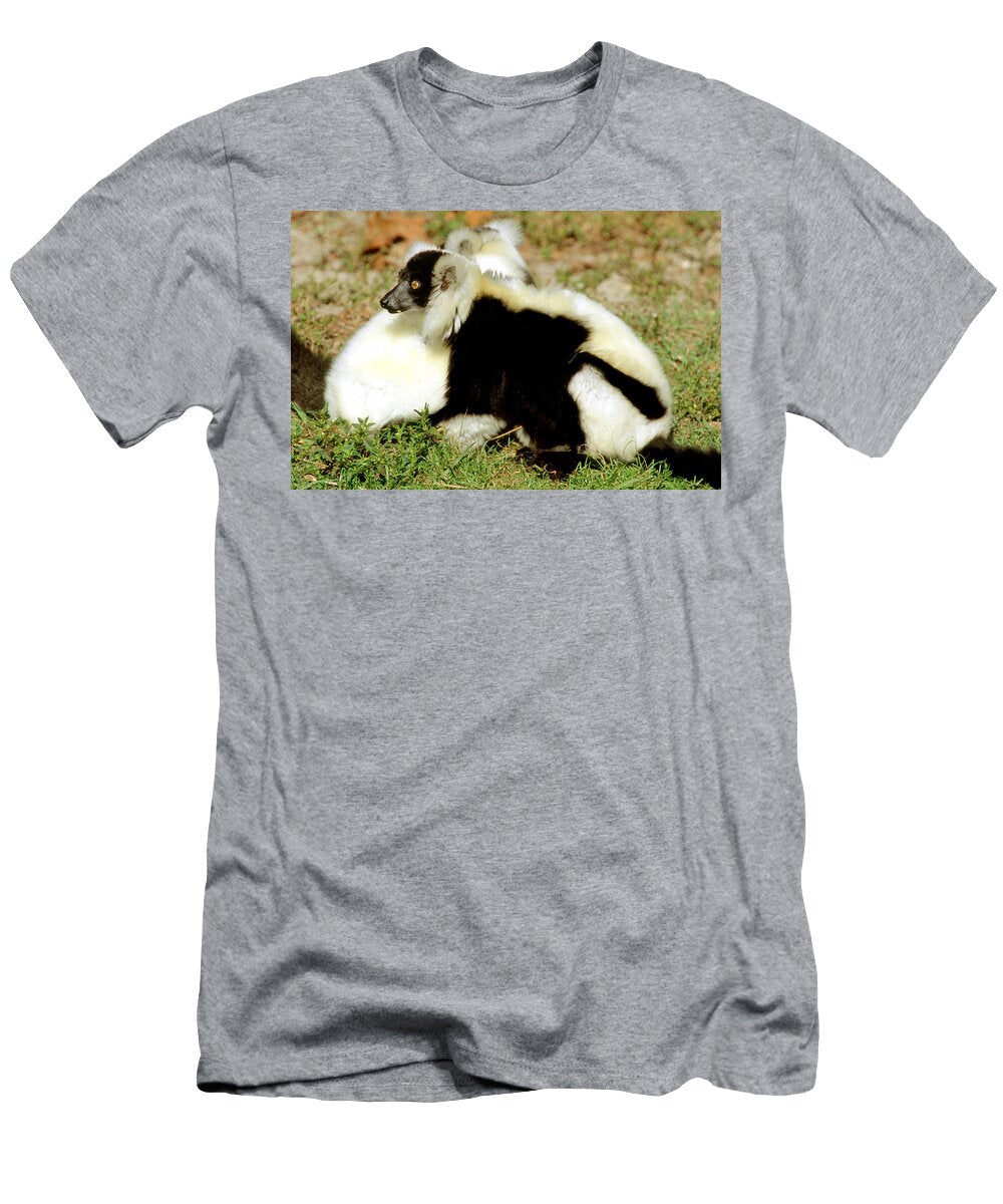 2 Black and White Ruffed Lemur Millard H Sharp T-Shirt