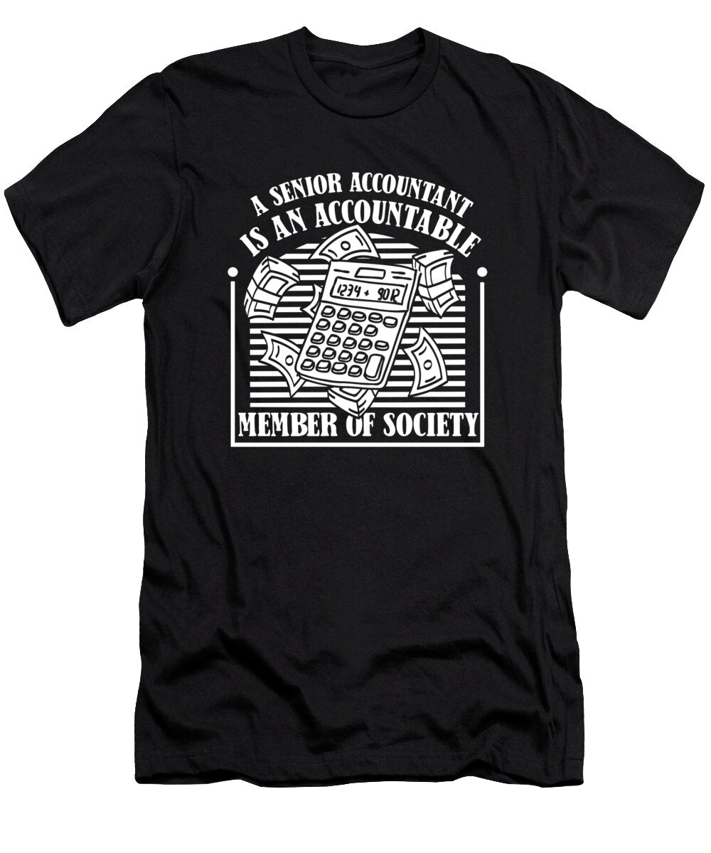 2 Bookkeeper Finance Accounting Cpa Senior Accountant Crazy Squirrel T-Shirt