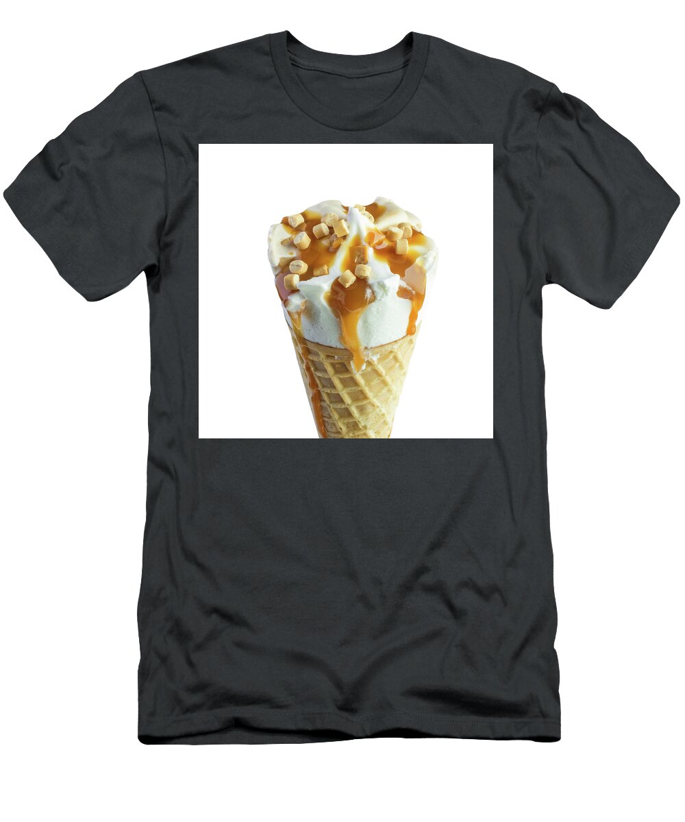 2 Caramel Icecream Cone on White Background Oleg Yermolov T-Shirt