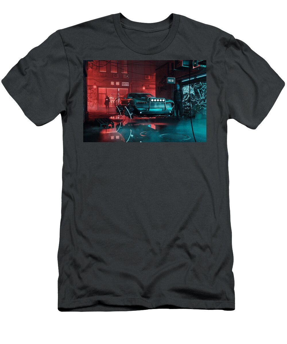 2 City of Neon Lights Gabriel Chevers T-Shirt