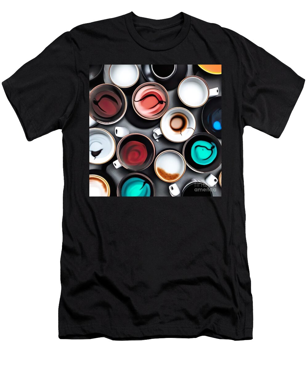 2 Colored Coffee Cups Besas Designs T-Shirt