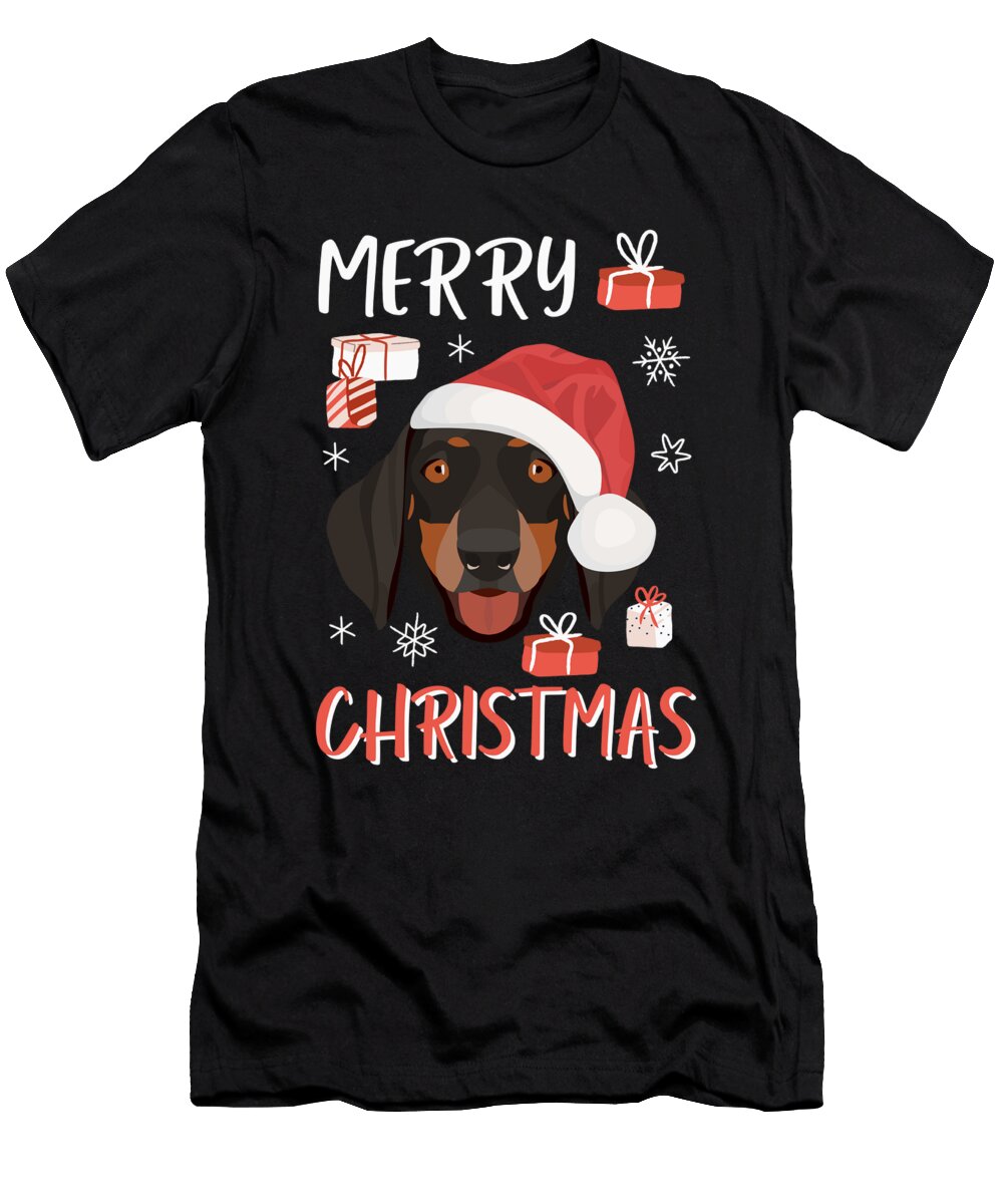 2 Dachshund Christmas Greenoptix T-Shirt