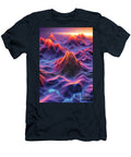 2 Digital Mesh Mountain Scape Retro Synthwave Foc By Asar Studios Artistic Rifki T-Shirt