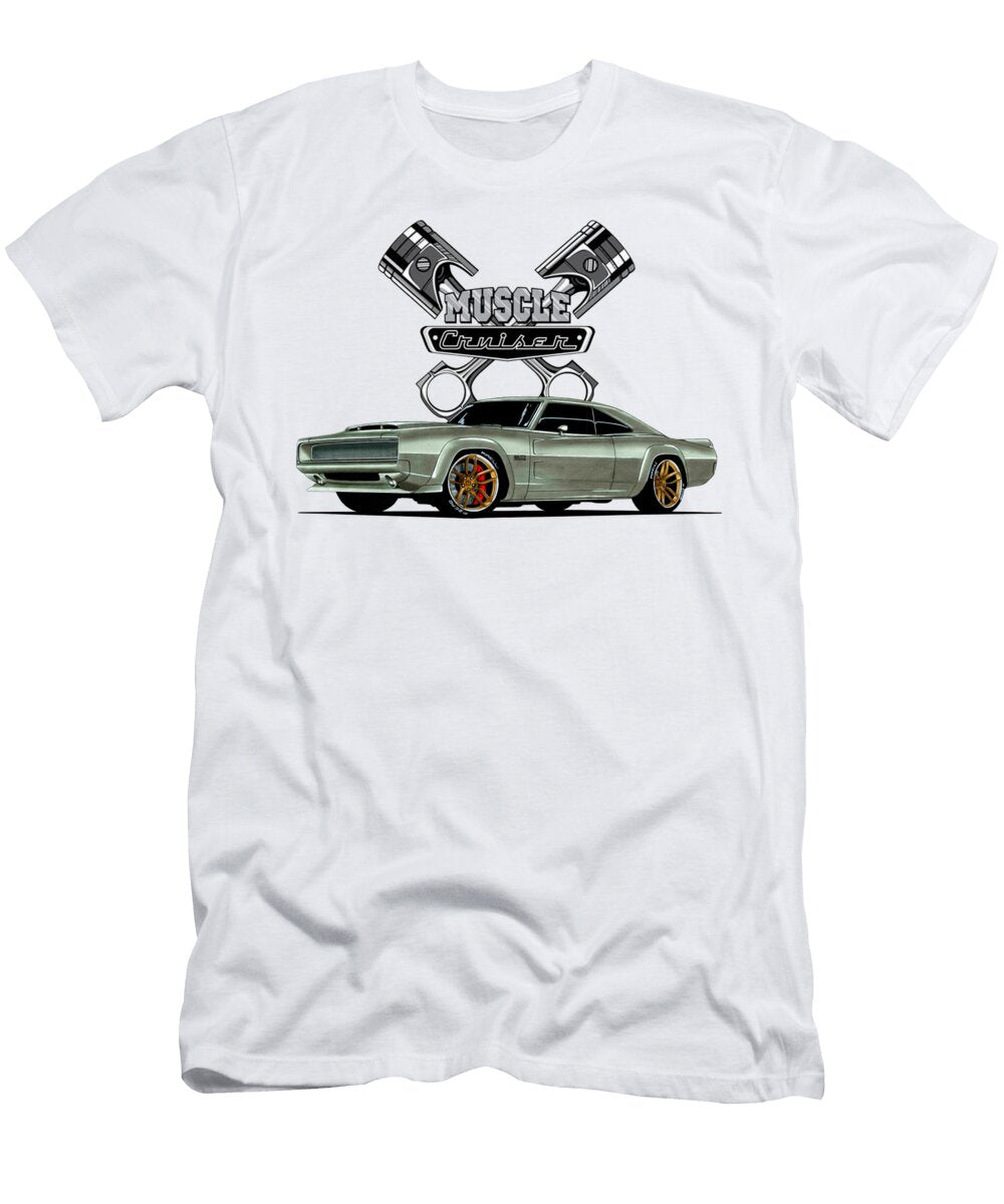 2 Dodge Charger 1968 Hellephant 426 Hemi Supercharged Mopar Vladislav Shapovalenko T-Shirt