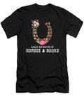 2 Easily Distracted By Horses and Books I Love Books Thomas Larch T-Shirt