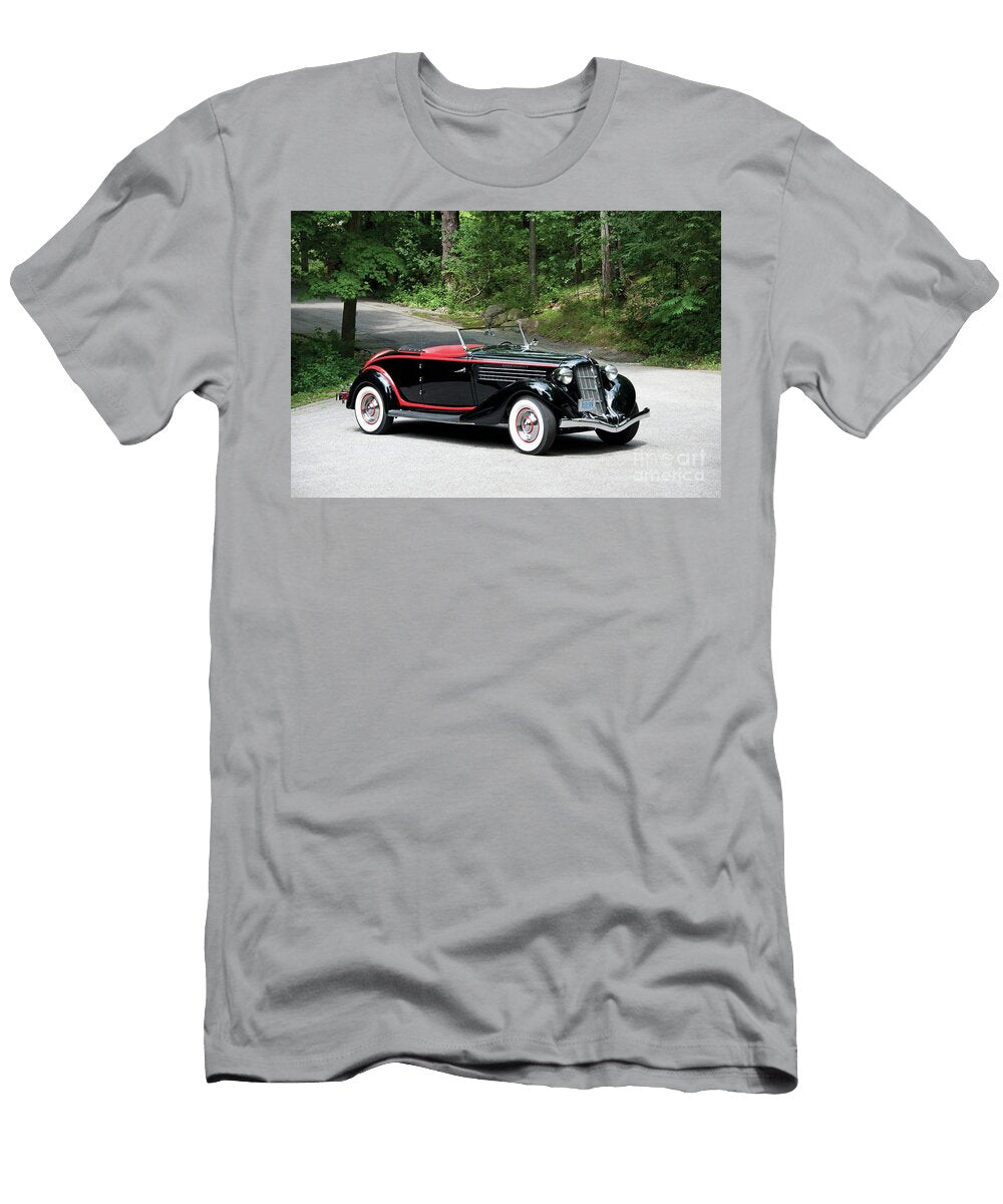 2 Exclusive American Retro Luxury Black 1935 Auburn 851 Supercharged Dual Ratio Cabriolet Vladyslav Shapovalenko T-Shirt
