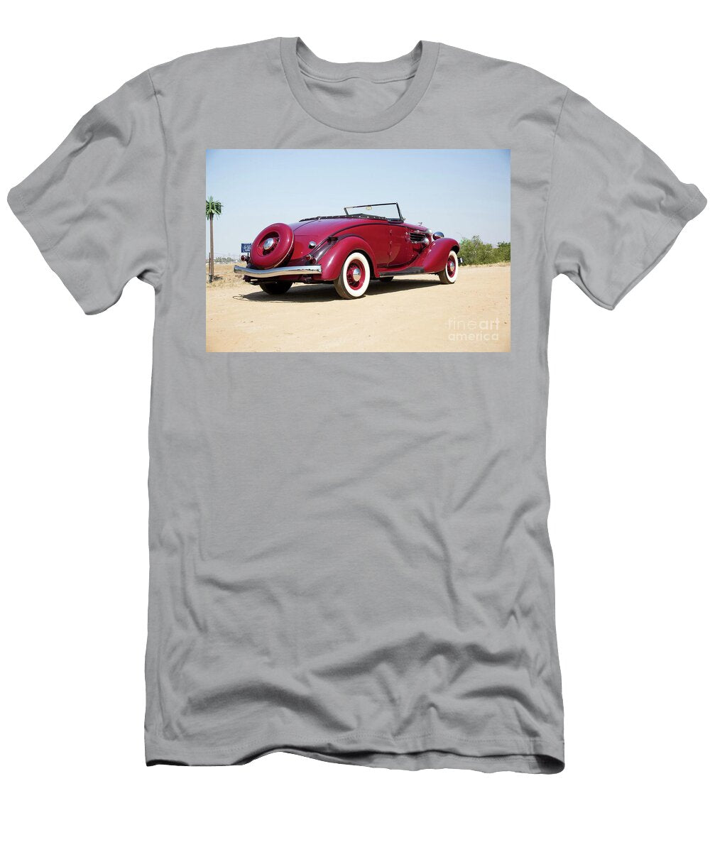 2 Exclusive American Retro Luxury Deep Red 1935 Auburn 851 Supercharged Dual Ratio Cabriolet Vladyslav Shapovalenko T-Shirt
