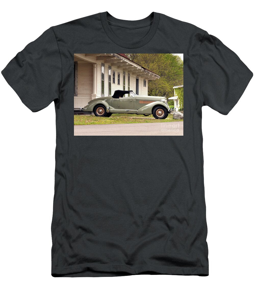2 Exclusive American Retro Luxury Gray 1936 Auburn 852 Sc Dual Ratio Supercharged Speedster Vladyslav Shapovalenko T-Shirt