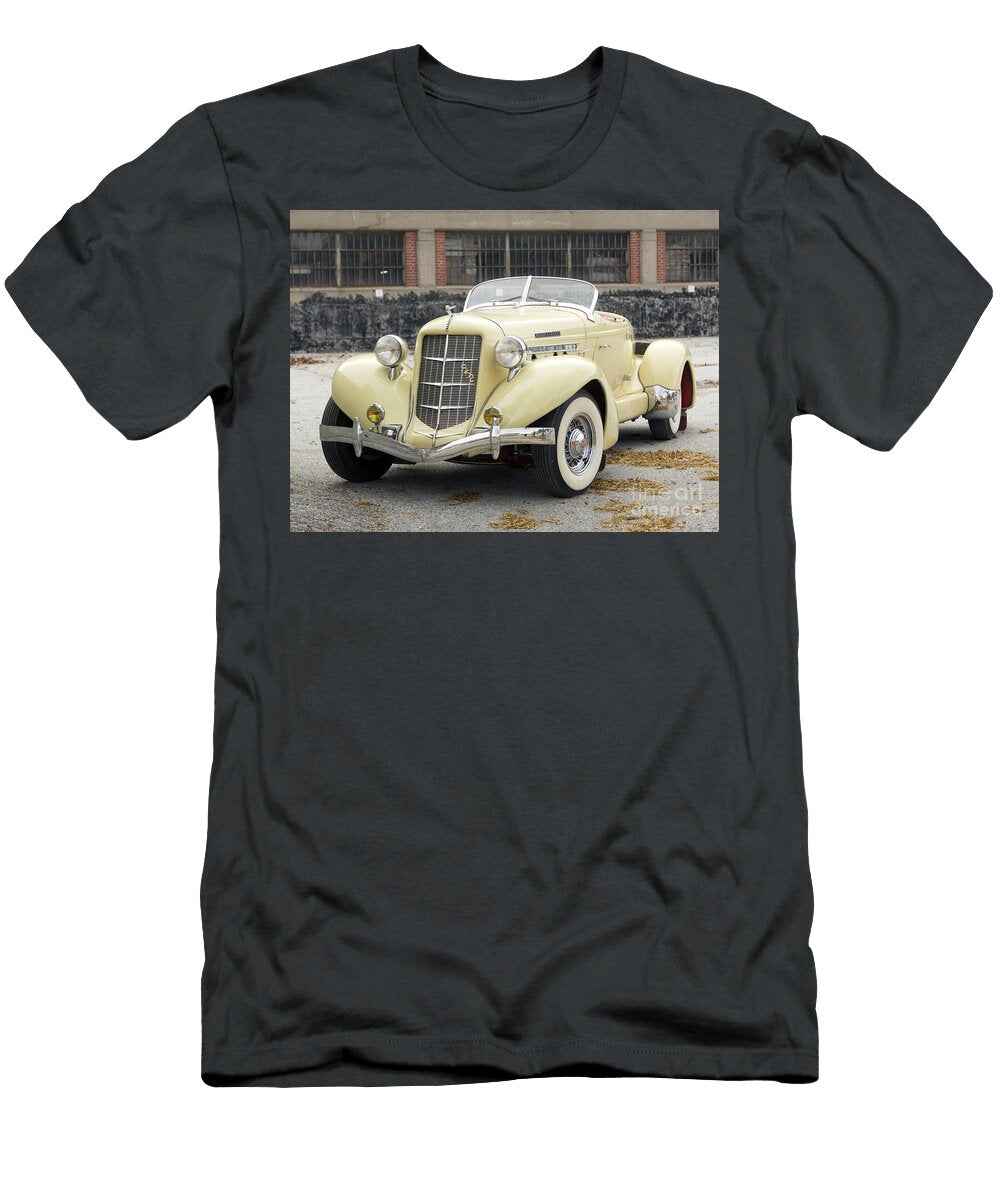 2 Exclusive American Retro Luxury Yellow 1936 Auburn 852 Sc Dual Ratio Supercharged Speedster Vladyslav Shapovalenko T-Shirt