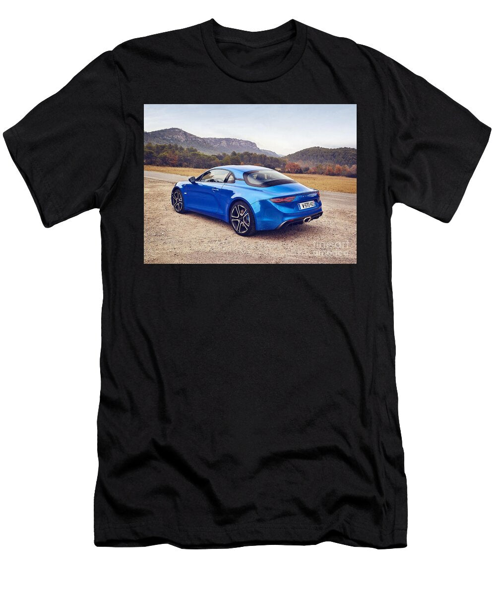 2 Exclusive French Sport Car Blue Alpine A110 Premiere Edition Coupe Turbocharged Engine 18l Tce M5pt Vladyslav Shapovalenko T-Shirt