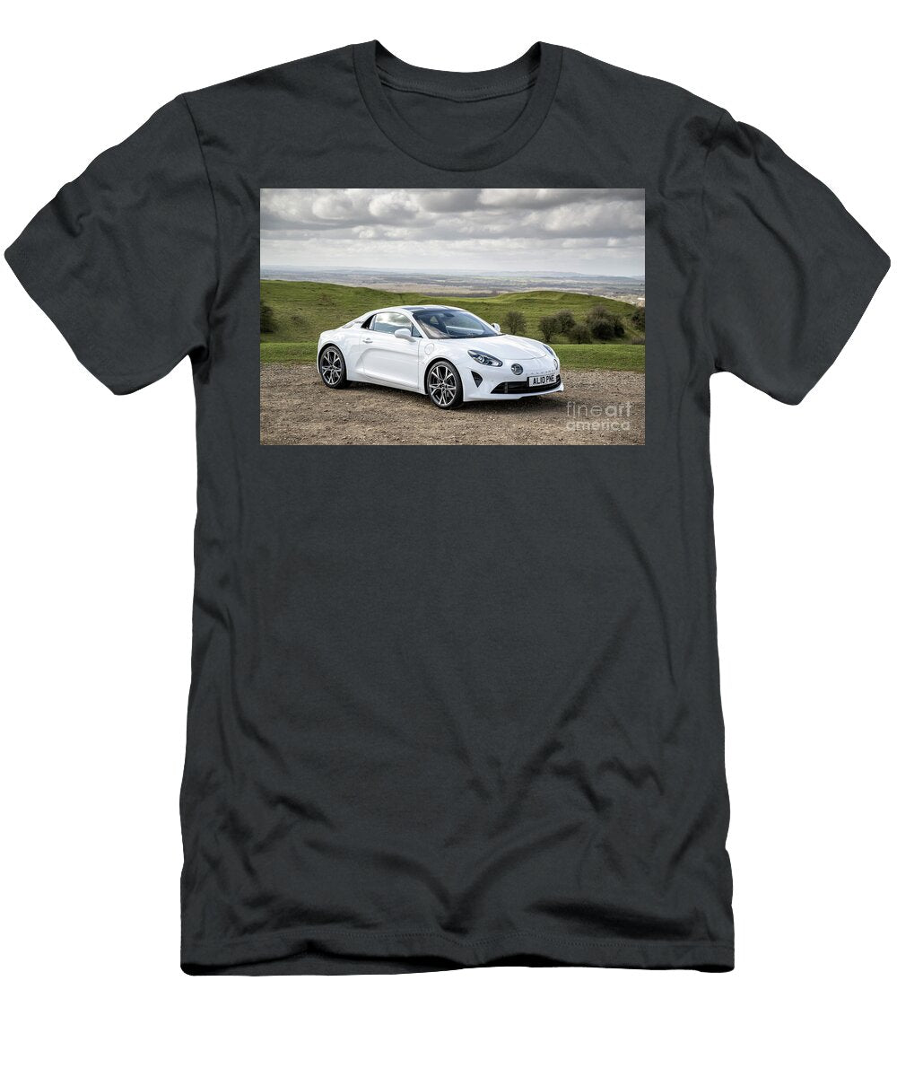 2 Exclusive French Sport Car White Alpine A110 Coupe Turbocharged Engine 18l Tce M5pt Vladyslav Shapovalenko T-Shirt