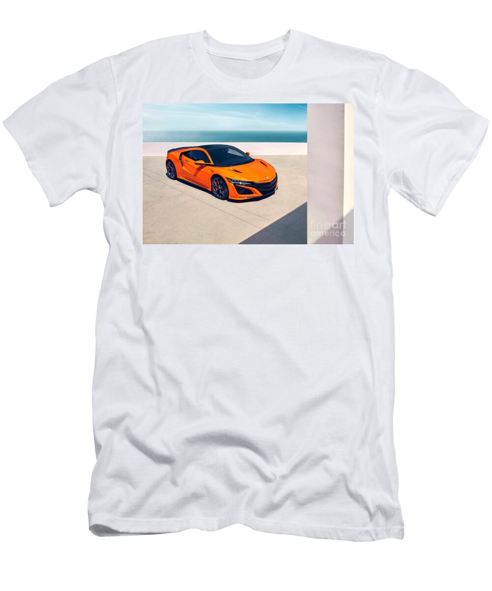 2 Exclusive Japanese Sports Car Orange Acura Nsx Coupe 35 V6 Twin Turbocharged Vladyslav Shapovalenko T-Shirt