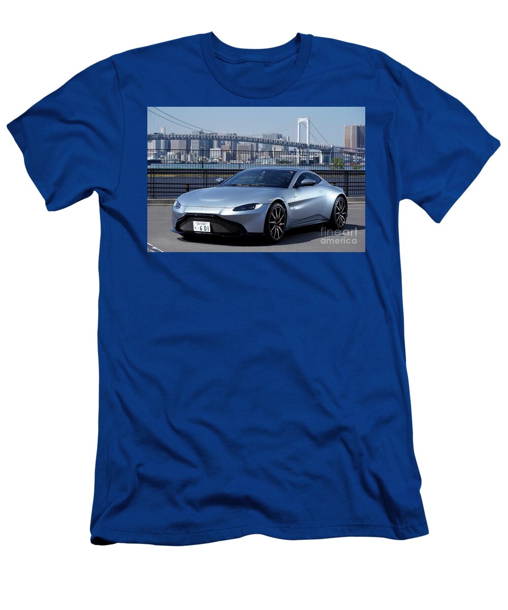 2 Exclusive Luxury Supercar Silver Aston Martin Vantage V8 Amg Engine M177 40l Twin Turbocharged Vladyslav Shapovalenko T-Shirt
