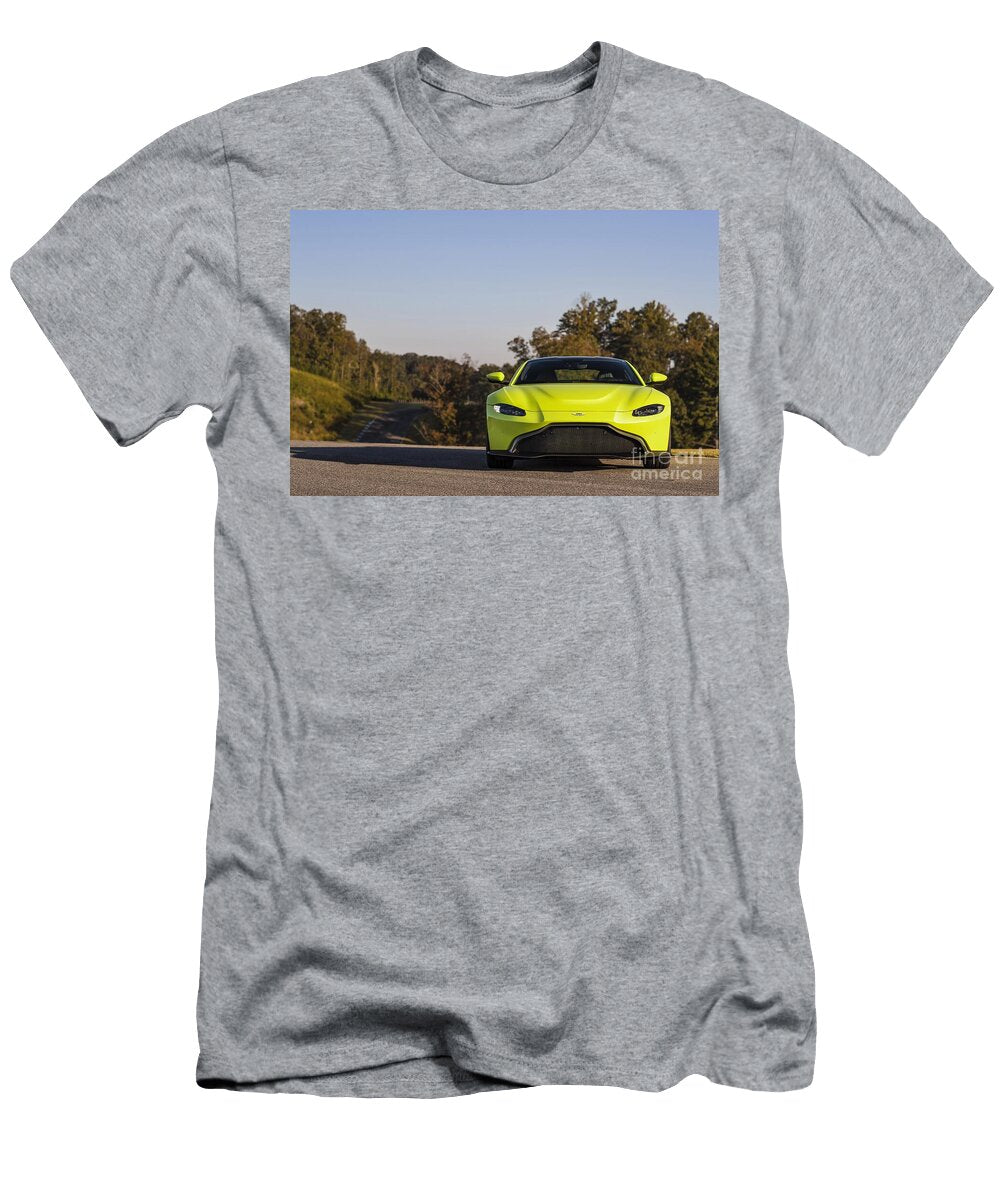 2 Exclusive Luxury Supercar Yellow Aston Martin Vantage V8 Amg Engine M177 40l Twin Turbocharged Vladyslav Shapovalenko T-Shirt
