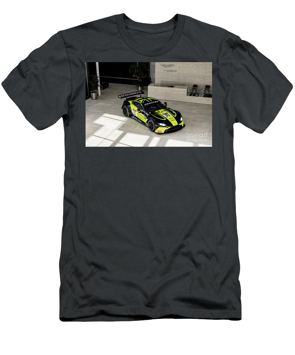 2 Exclusive Racing Supercar Black and Yellow Aston Martin Vantage Gt3 Amg M177 40l V8 Turbocharged Vladyslav Shapovalenko T-Shirt