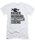 2 Father Husband Mechanic Legend Funny Mechanic Lisa Stronzi T-Shirt