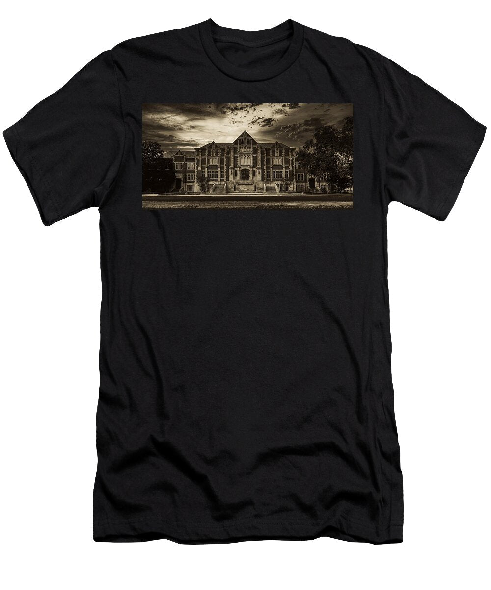 2 Fine Arts Building At Sunset Ball State University Library of Congress T-Shirt