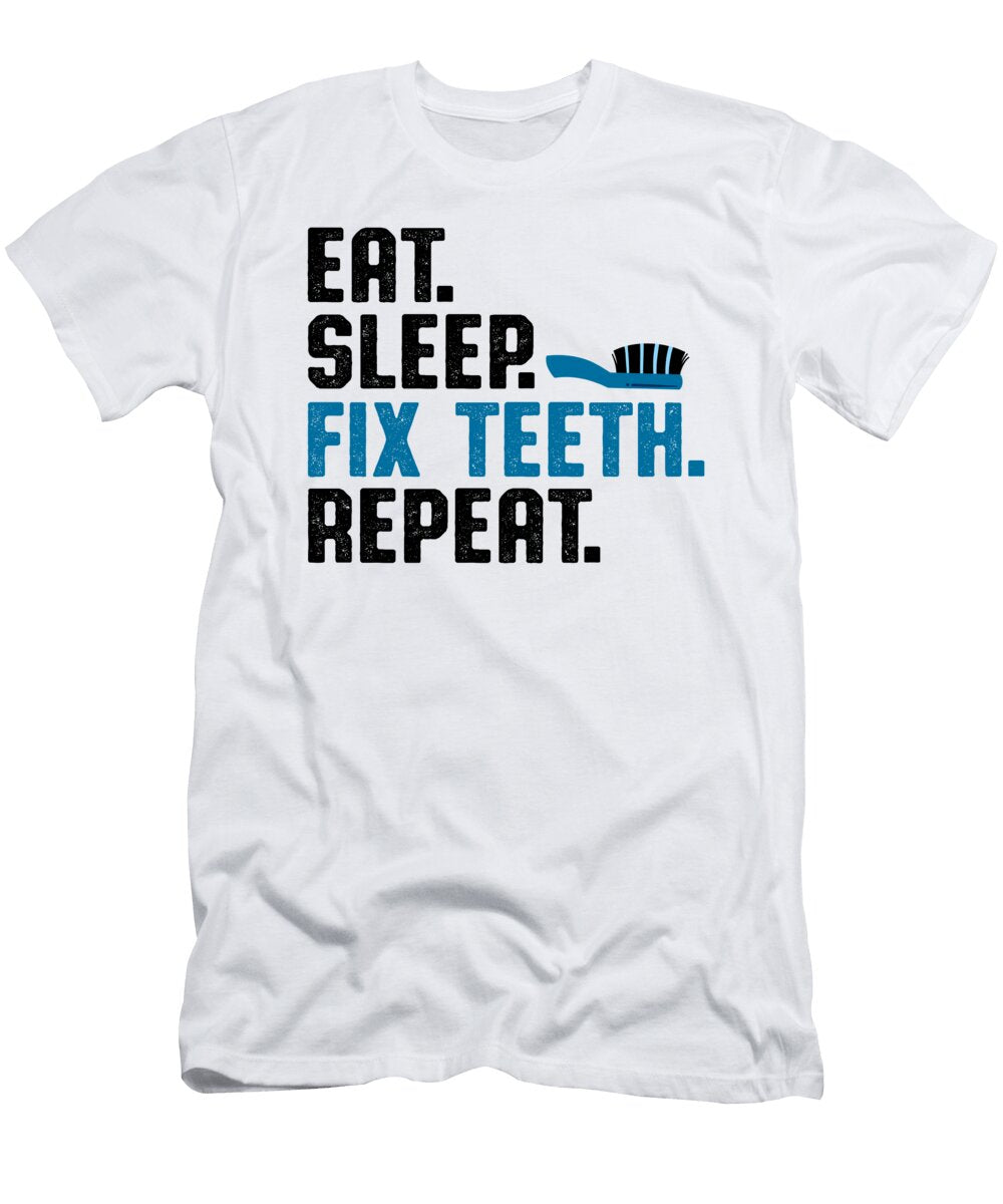 2 Fix Teeth Repeat Gift David Schuele Art T-Shirt