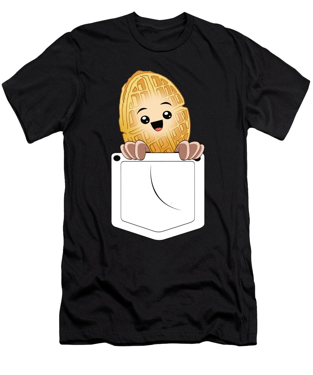2 Funny Waffle Breakfast Lover Pocket Foodie Gift Muc Designs T-Shirt
